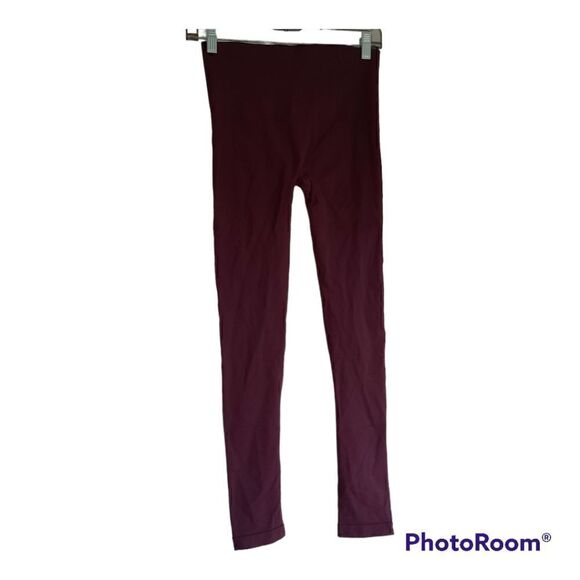 SPANX Maroon High Rise Seamless Leggings Wine - Picture 1 of 3